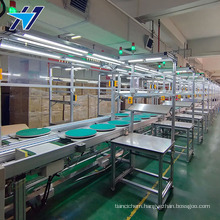 Free flow chain conveyor assembly line